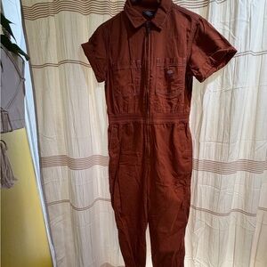 Dickies Rust Orange Short Sleeve Jumpsuit